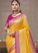 Art Silk Saree In Golden Yellow Color